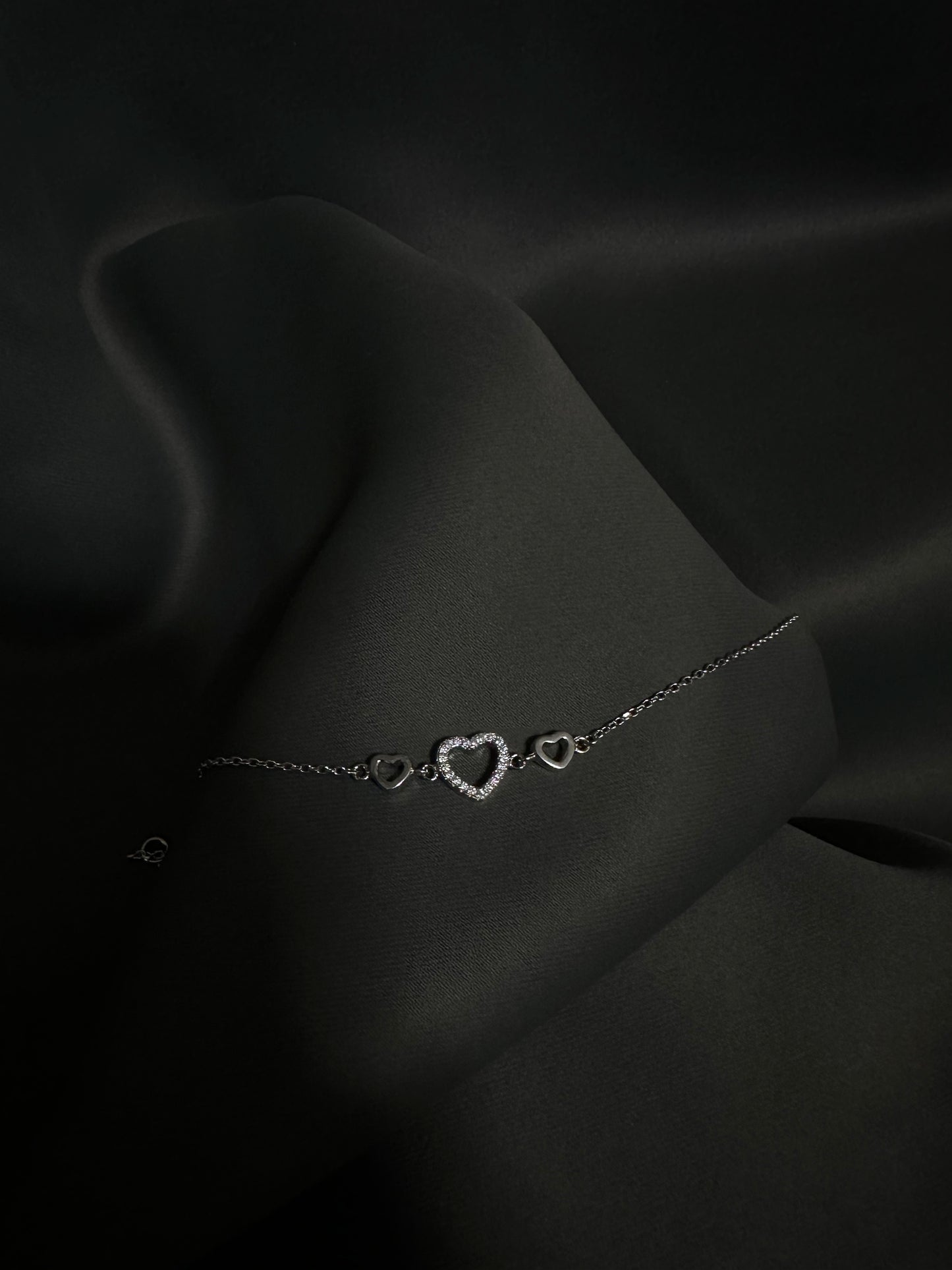 Drei Funkelnde Herzen Armband
